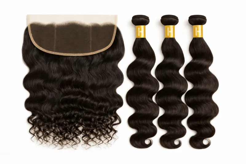 Raw Hair 3 Bundles + 13x4 HD Lace Frontal