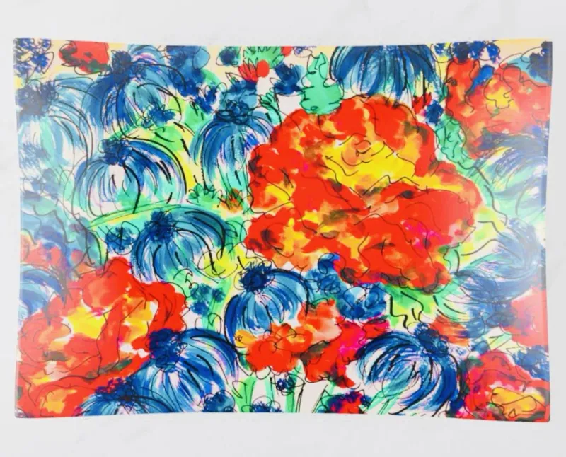 Blossom Time Glass Trinket Tray