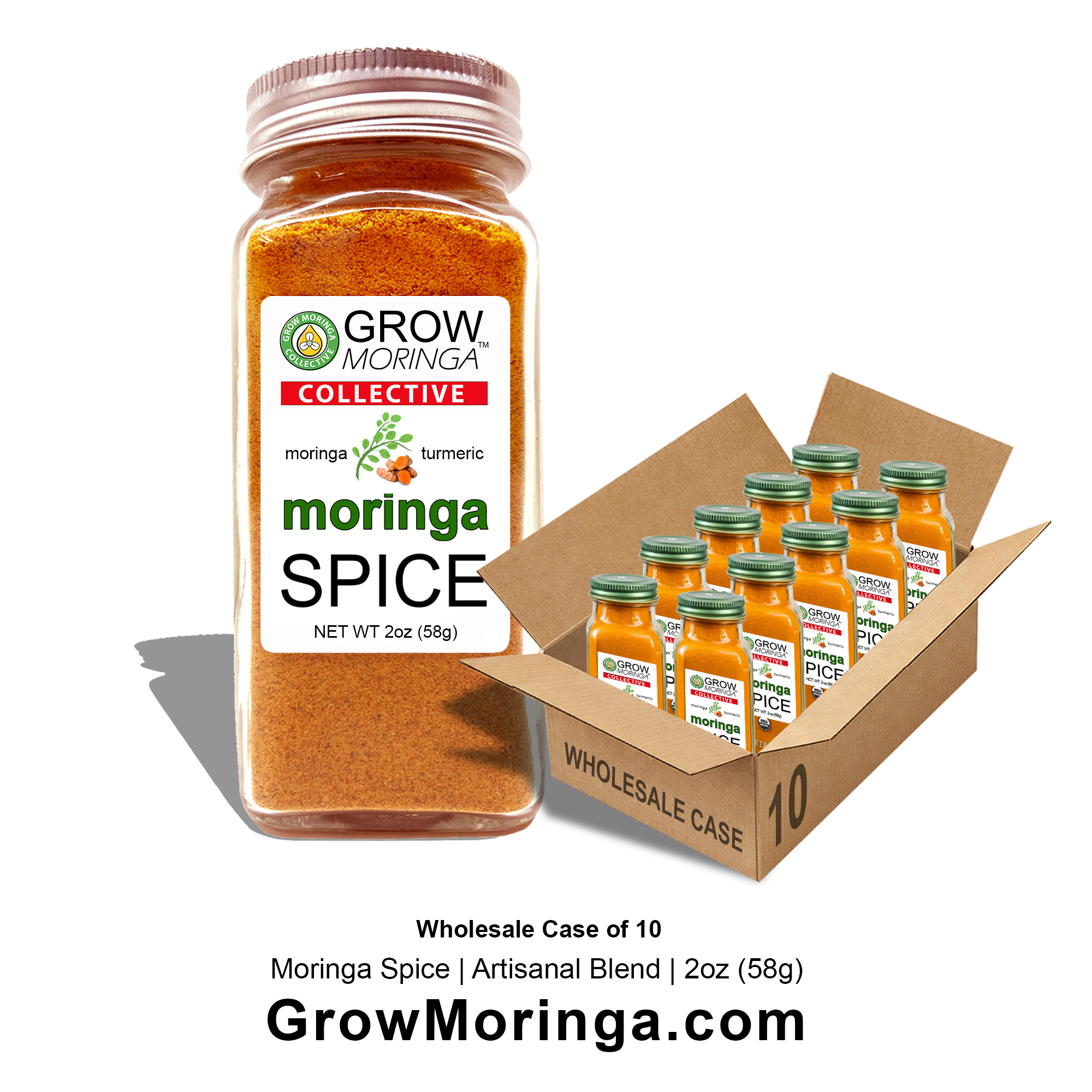 USA Moringa Spice | Artisanal Herbal Blend | Wholesale Case