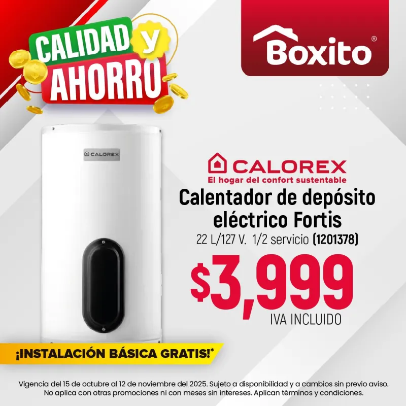 Calentador Fortis Depósito Eléctrico Calorex