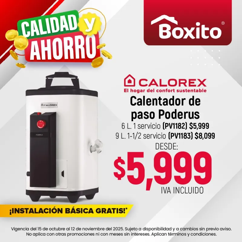Calentador de Paso Poderus Calorex
