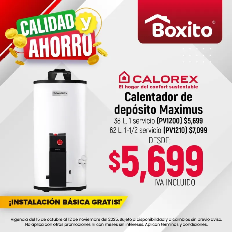 Calentador de Depósito Maximus Calorex