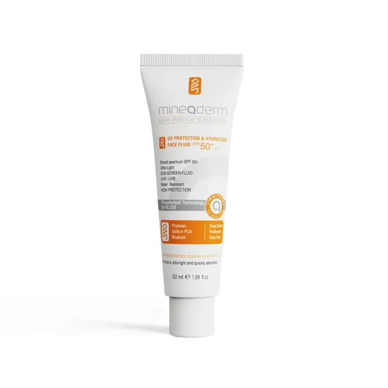 MINEADERM SUNSCREEN UV PROTECTION & HYDRATION LIGHTLY TINTED SPF50+ 50ML