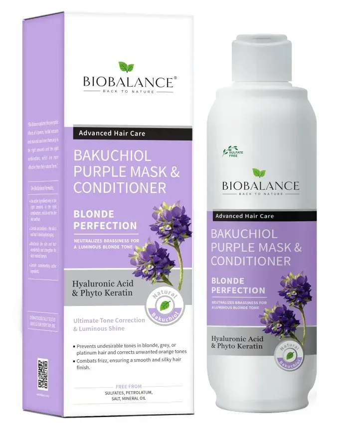BIO BALANCE BAKUCHIOL PURPLE MASK & CONDITIONER 330ML