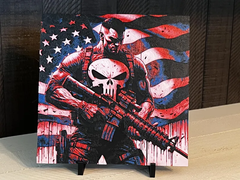 Punisher American Flag Wall Art Decor