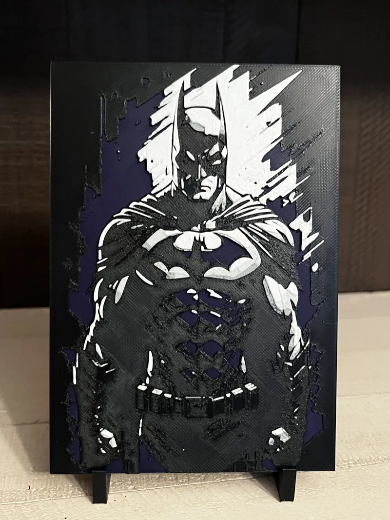 Batman Dark Knight 3D Printed Art – Blue