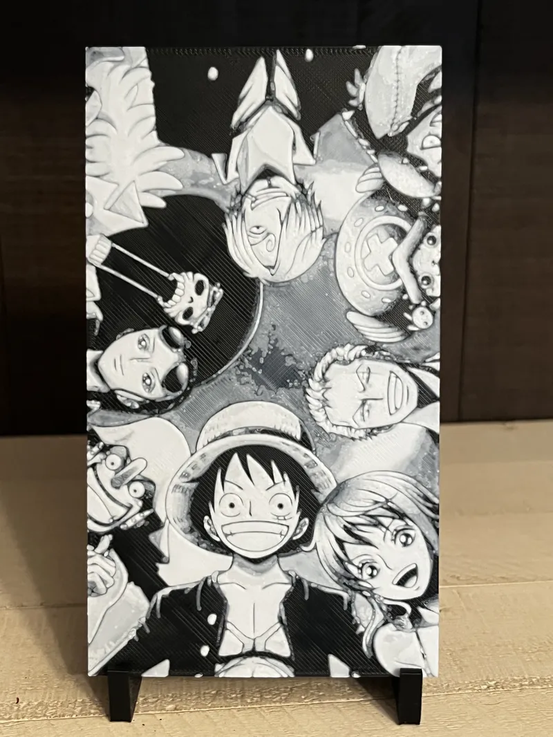 One Piece Straw Hat Pirates 3D Printed Art – Anime Decor