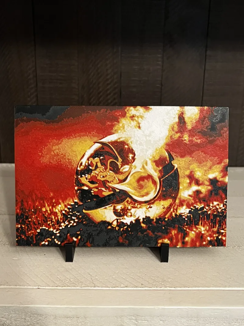Charizard Poké Ball 3D Printed Art – Pokémon Wall Decor