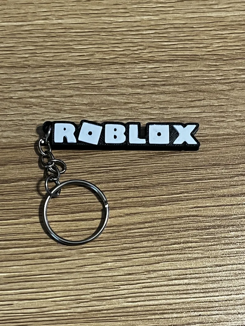 Roblox-Style 2" Keychain – Mini Avatar Key Fob with Chain & Ring