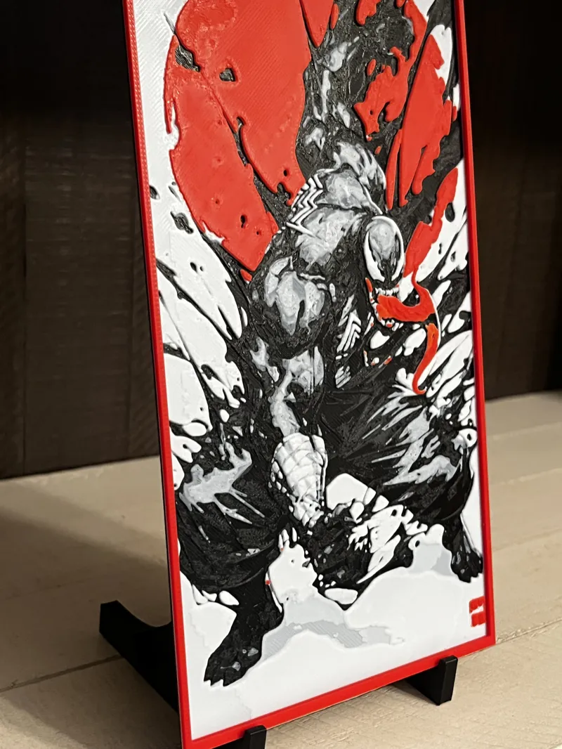 Venom Japanese Style 3D Printed Art – Marvel Wall Decor