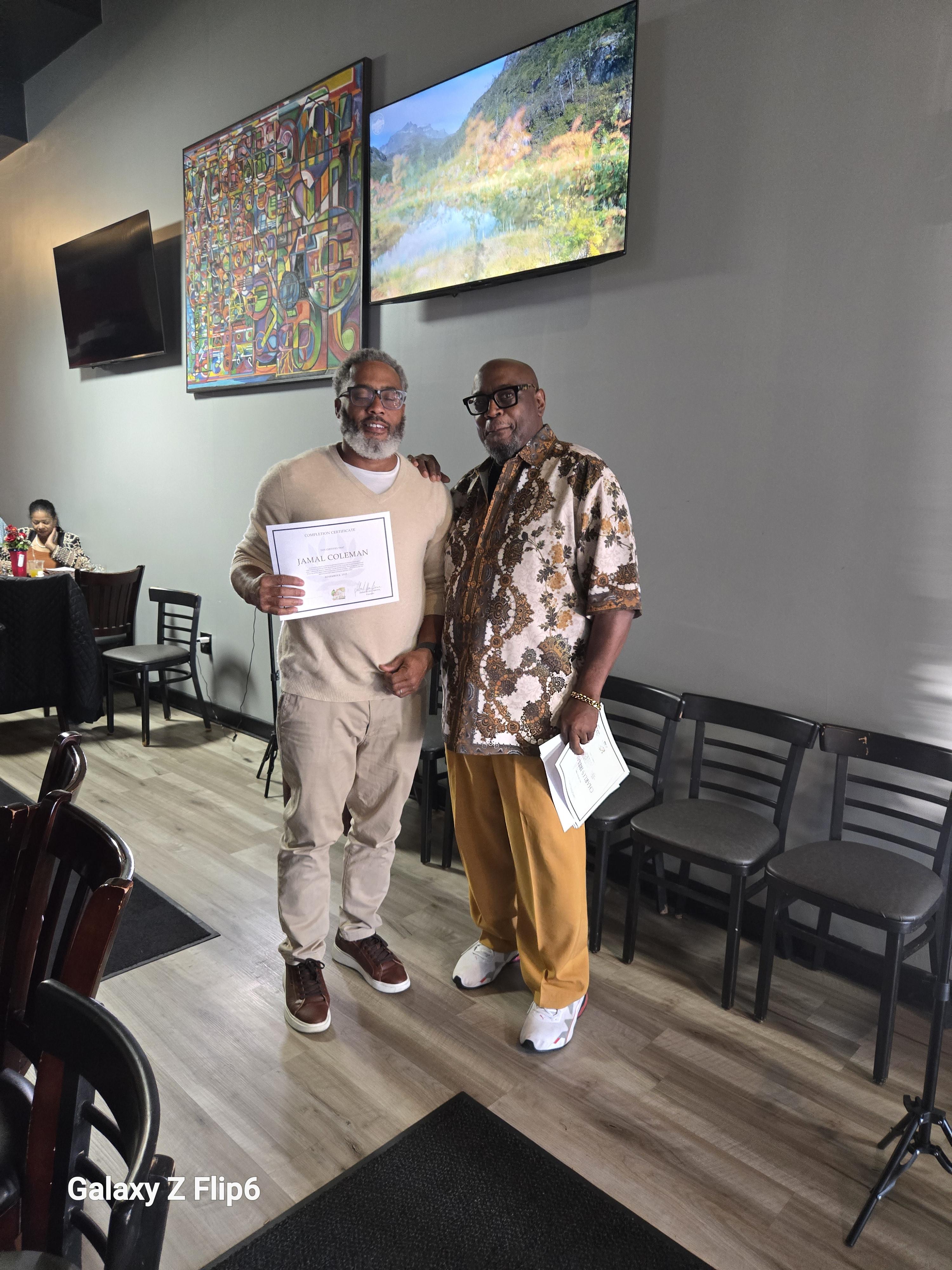 Cohort celebration after completing training