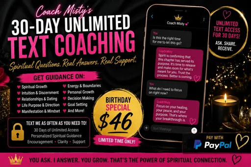 30-Day Unlimited Spiritual Text Coaching – Birthday Special
