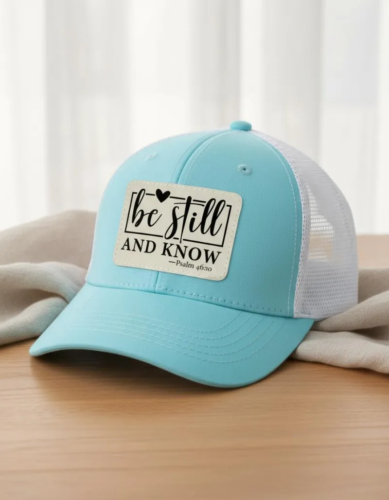 Women’s Trucker Hat – “Be Still and Know”