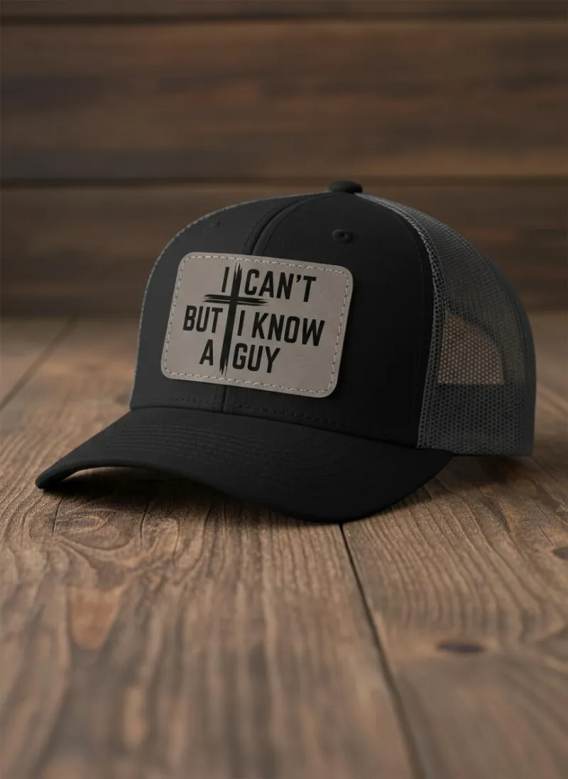 Men’s Trucker Hat – “I Can’t But I Know a Guy”