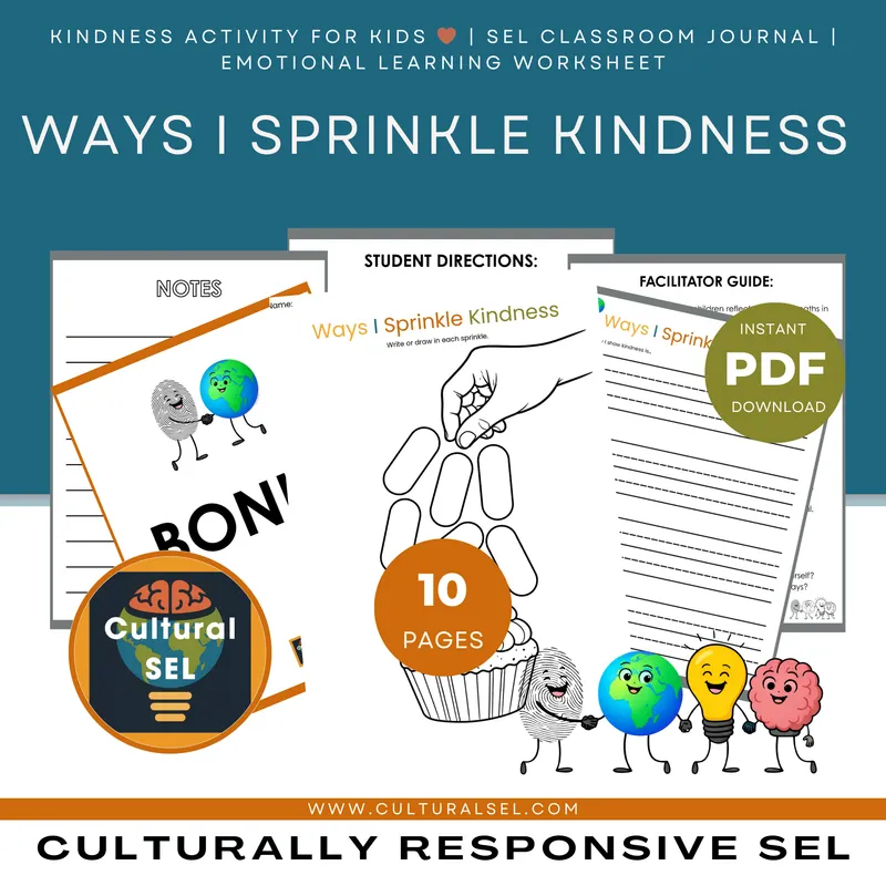 Ways I Sprinkle Kindness | SEL Writing & Drawing Journal | Kindness Reflection