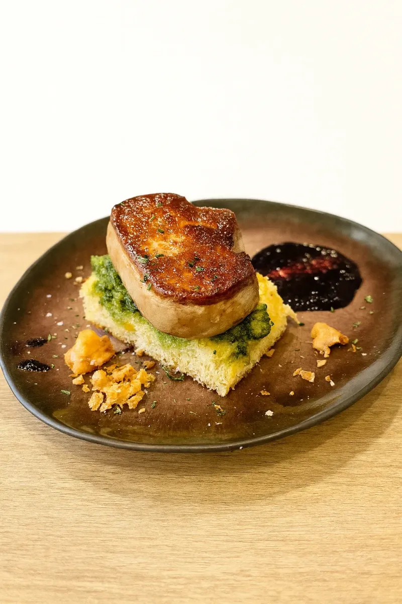 Foie Gras with Laksa Leaf Pesto