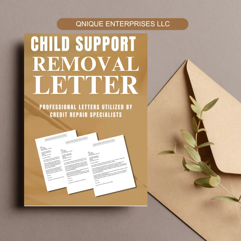 CHILD SUPPORT REMOVAL LETTERS