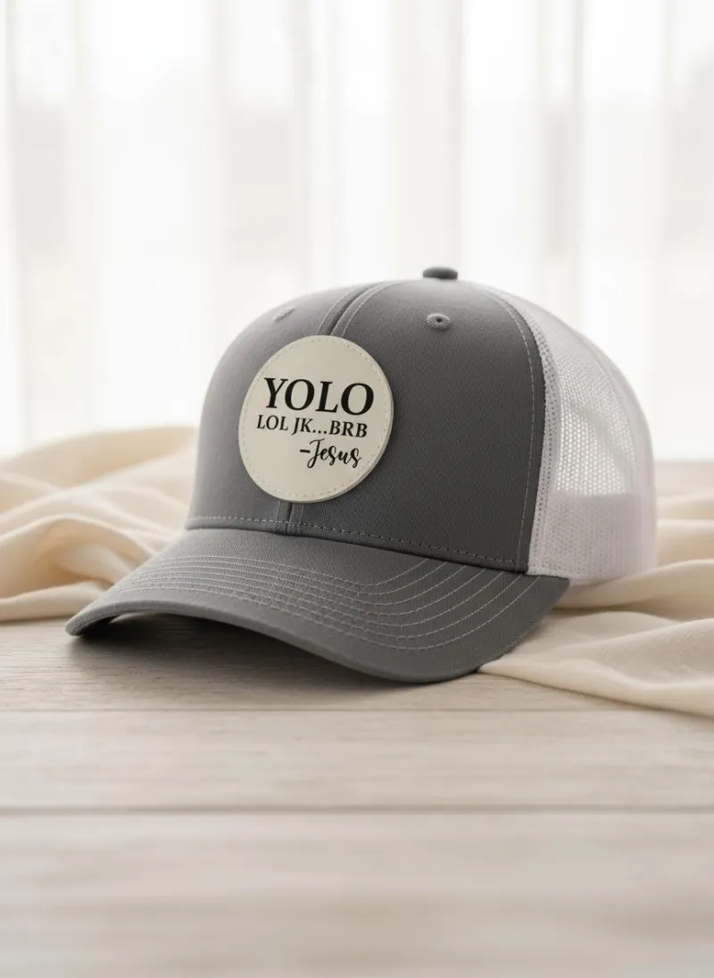 Kid’s Trucker Hat – “YOLO LOL JK… BRB – Jesus”