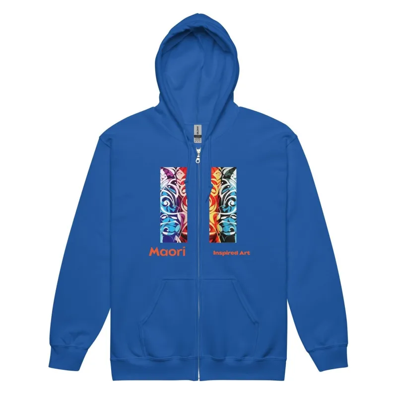 Rotorua Maori Art Inspired Unisex Hoodie
