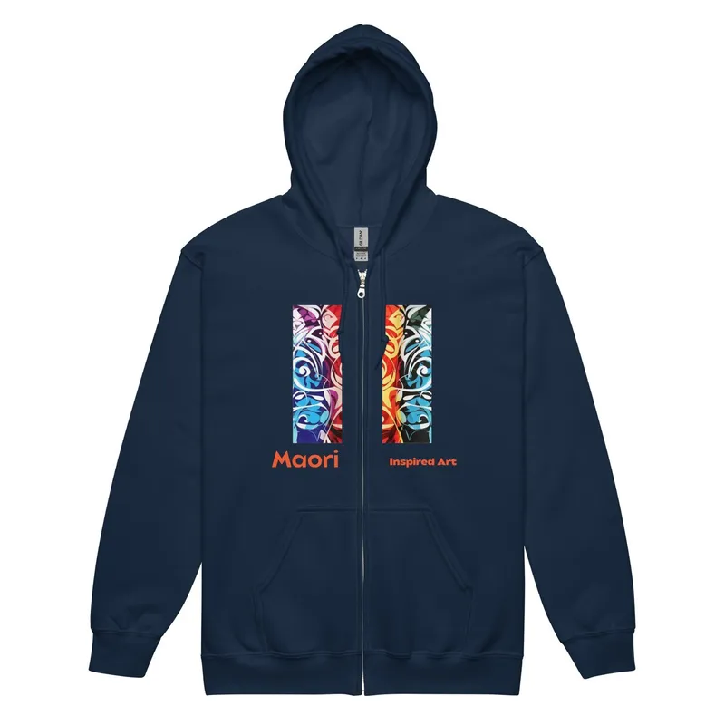 Rotorua Maori Art Inspired Unisex Hoodie
