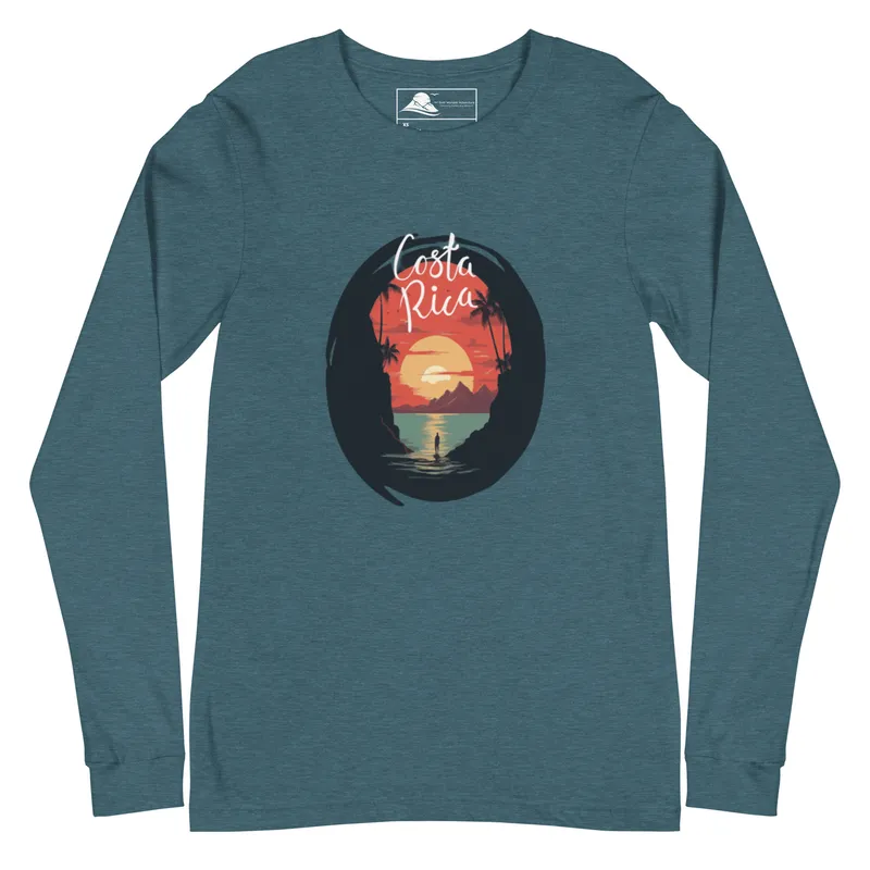 Costa Rica Surfing Inspired Unisex Long Sleeve Tee