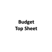 Budget Top Sheet