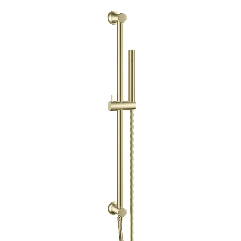 Riser Rail & Handset Including Hose Brushed Brass