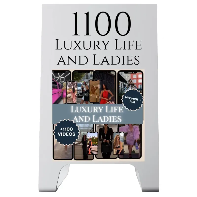 👠 1100 Faceless Luxury Life & Ladies Reels 💎 + MRR/PLR Rechten