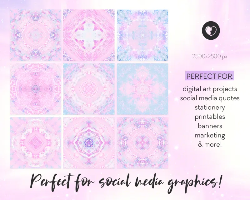 Liquid Mandala Digital Pattern Set 1