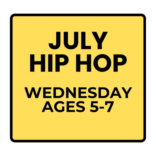 Wednesday Recreational Hip Hop (Ages 5-7) Summer- July Programs