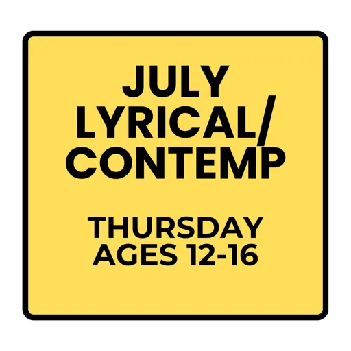 Thursday Recreational Lyrical/Contemporary (Ages 12-16) Summer- July Programs