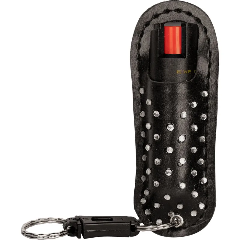 Pepper Shot 1.2% MC ½ oz Halo Rhinestone Holster and Quick Release Keychain