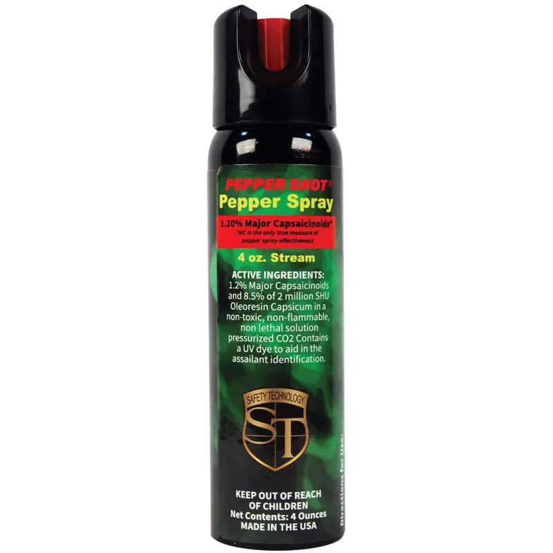 Pepper Shot 1.2% MC 4 oz Pepper Spray Stream