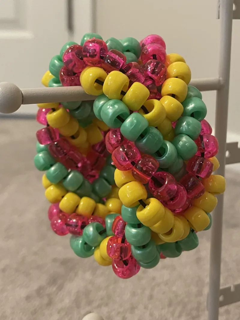 Fishtail Cuff (green, pink, yellow)