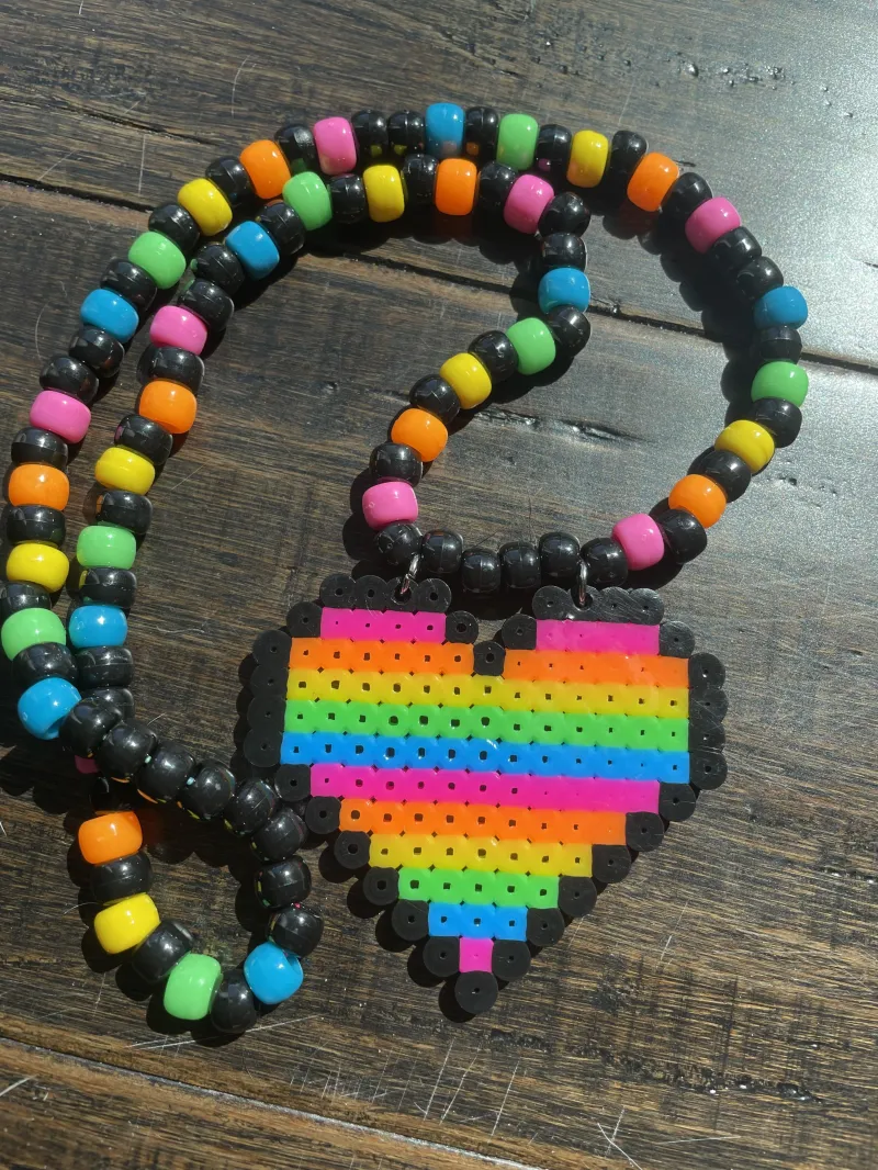 Perler Heart Necklace