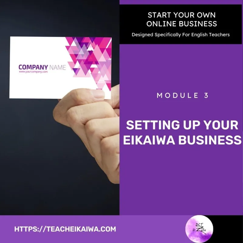 Start My Own Online Business - EIKAIWA; Setting Up Your EIKAIWA Business