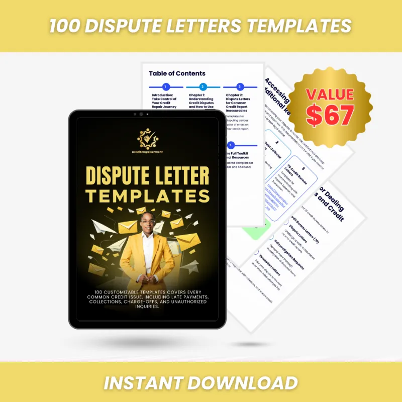 100 Dispute Letters Templates
