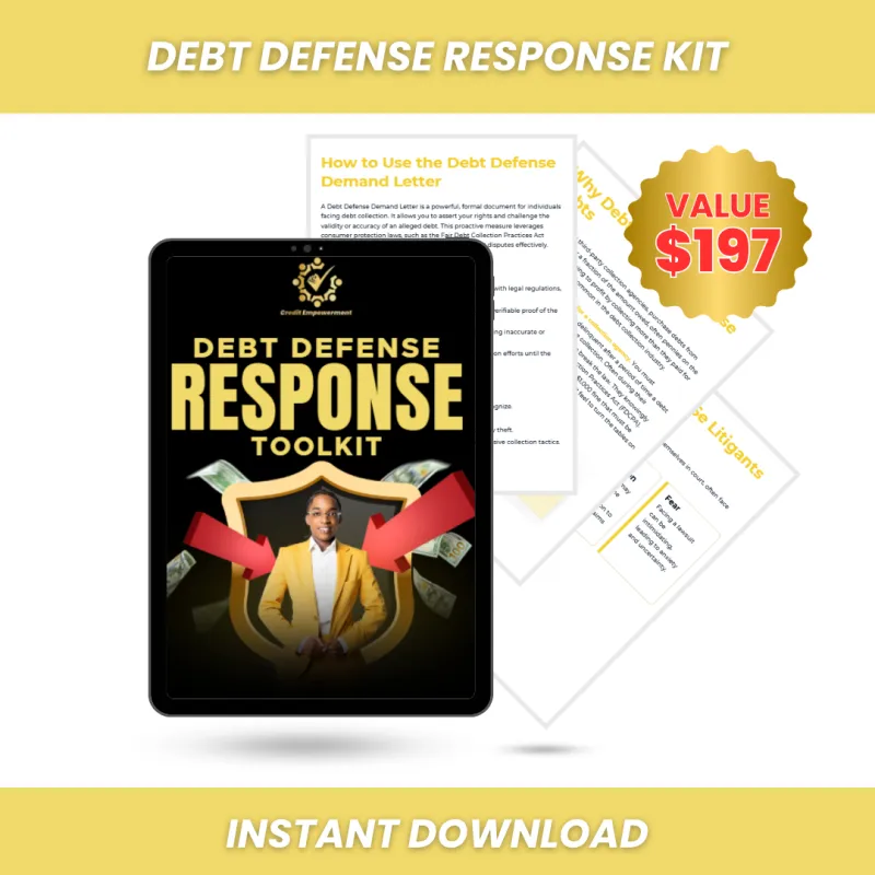 DEBT DEFENSE RESPONSE TOOLKIT: Your Complete Guide to Fighting Back Against Debt Collectors