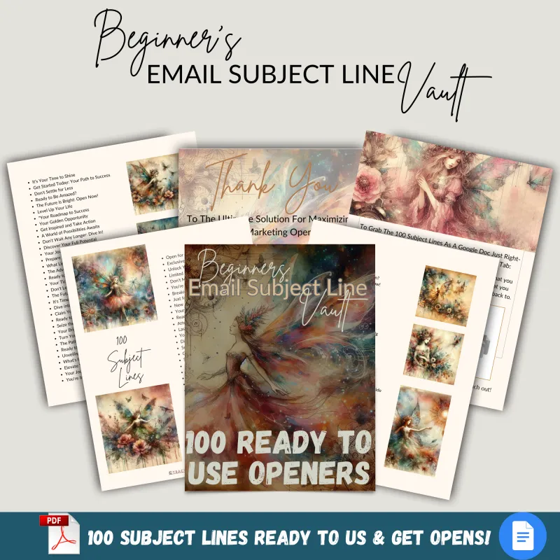 Beginner's Subject Line Vault