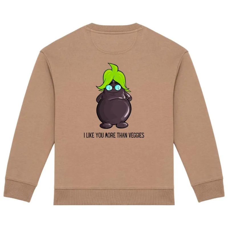 Kids sweater I like you more than veggies