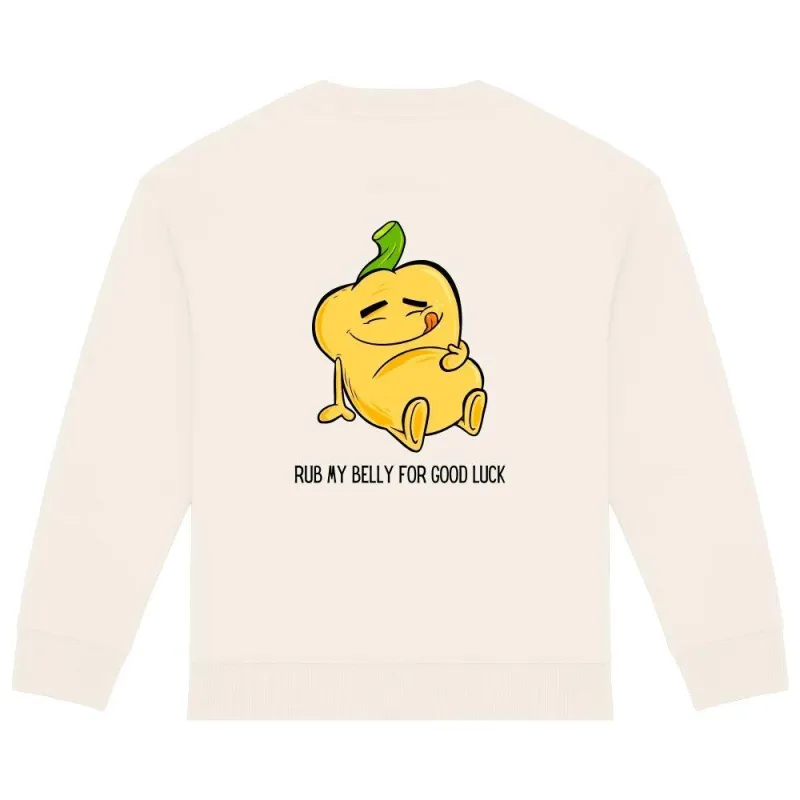 Kids sweater Rub my belly for good luck