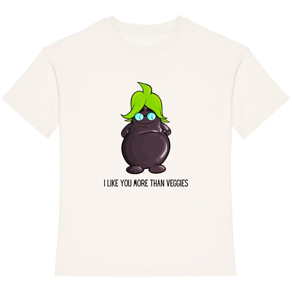 Kids t-shirt front I like you more than veggies