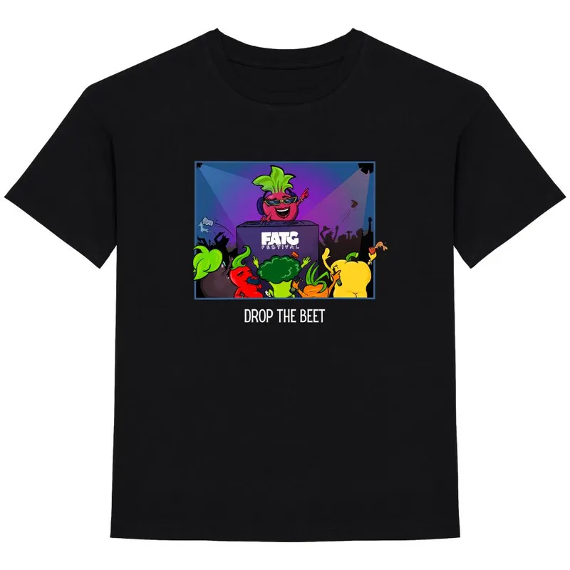 Kids t-shirt front Drop the beet