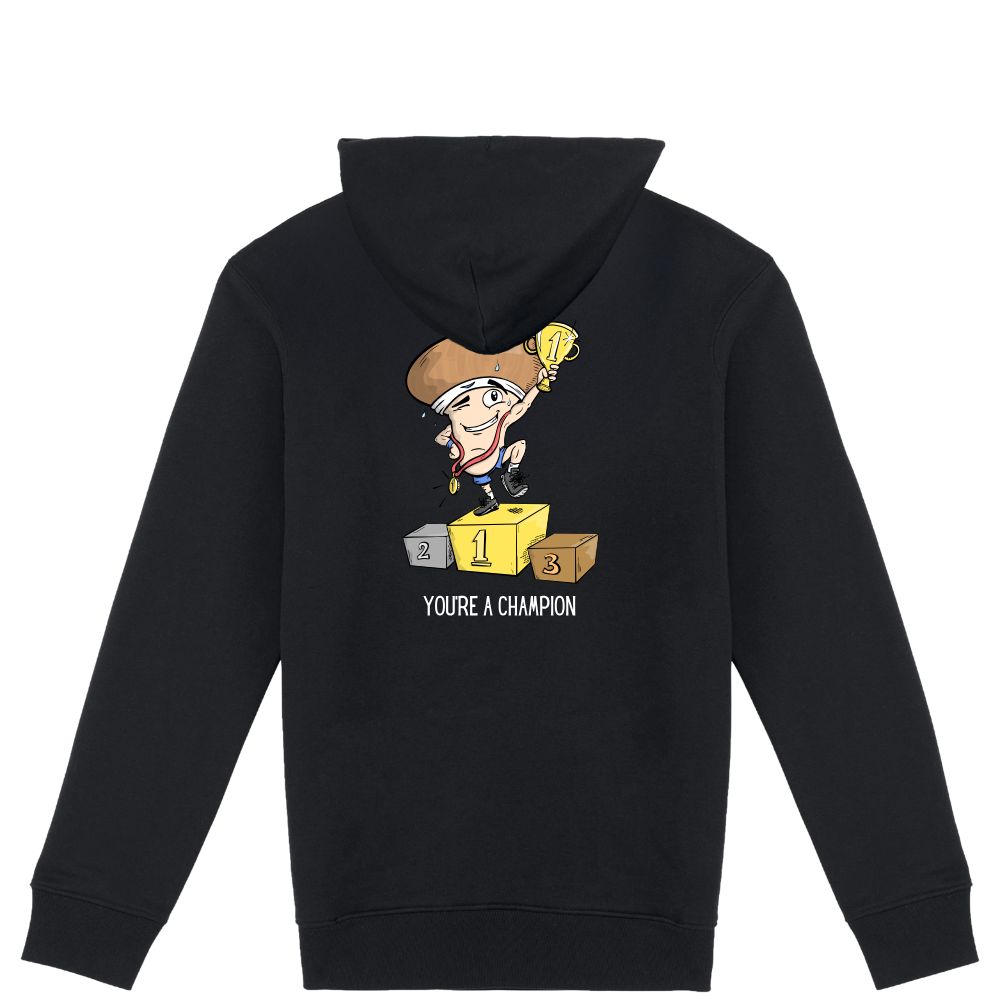 Dikke hoodie You're a champion