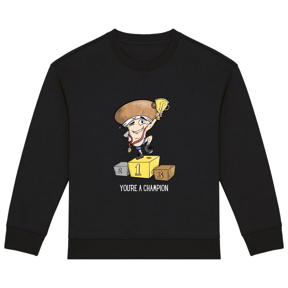 Kids sweater front You're a champion