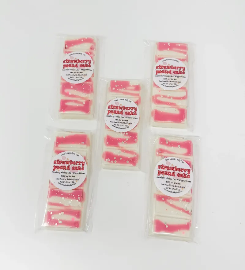 Strawberry Pound Cake Wax Melt Snap Bar