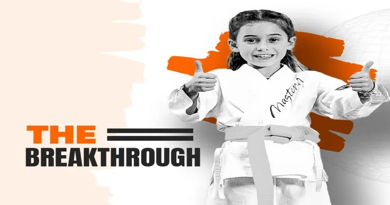 Kids training martial arts