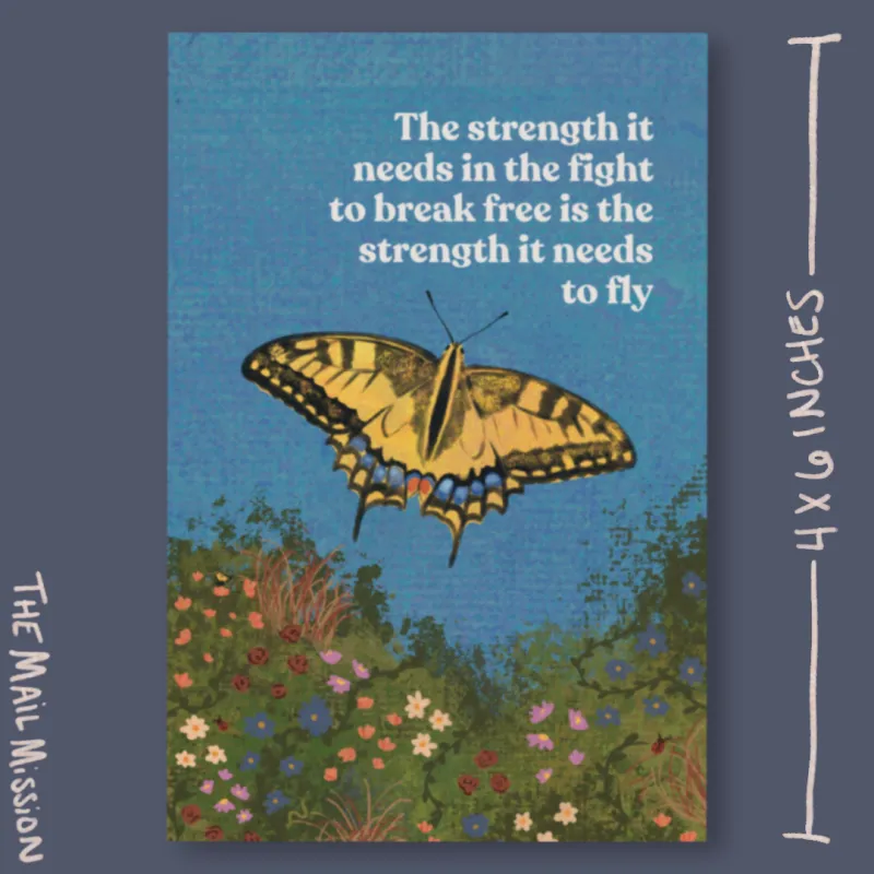 The Strength It Needs - Butterfly Postcard