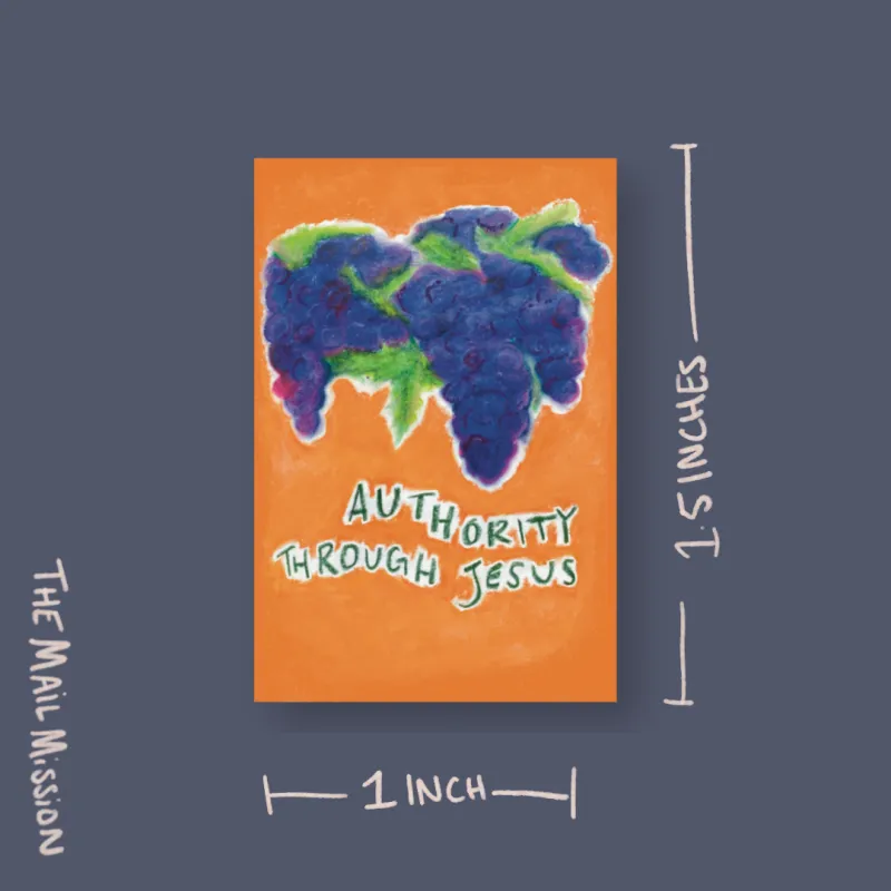 Authority Through Jesus Mini Sticker