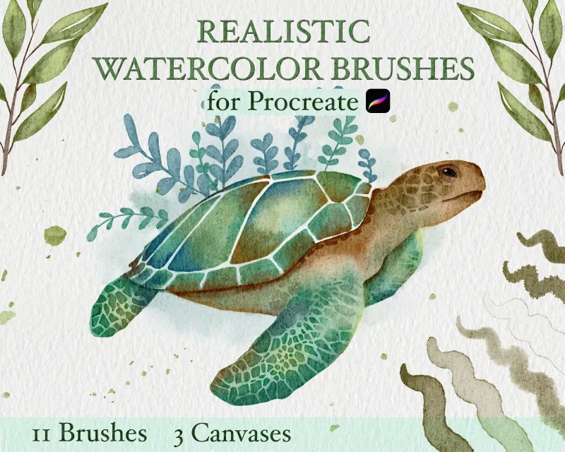 Realistic Watercolor Brushes for Procreate